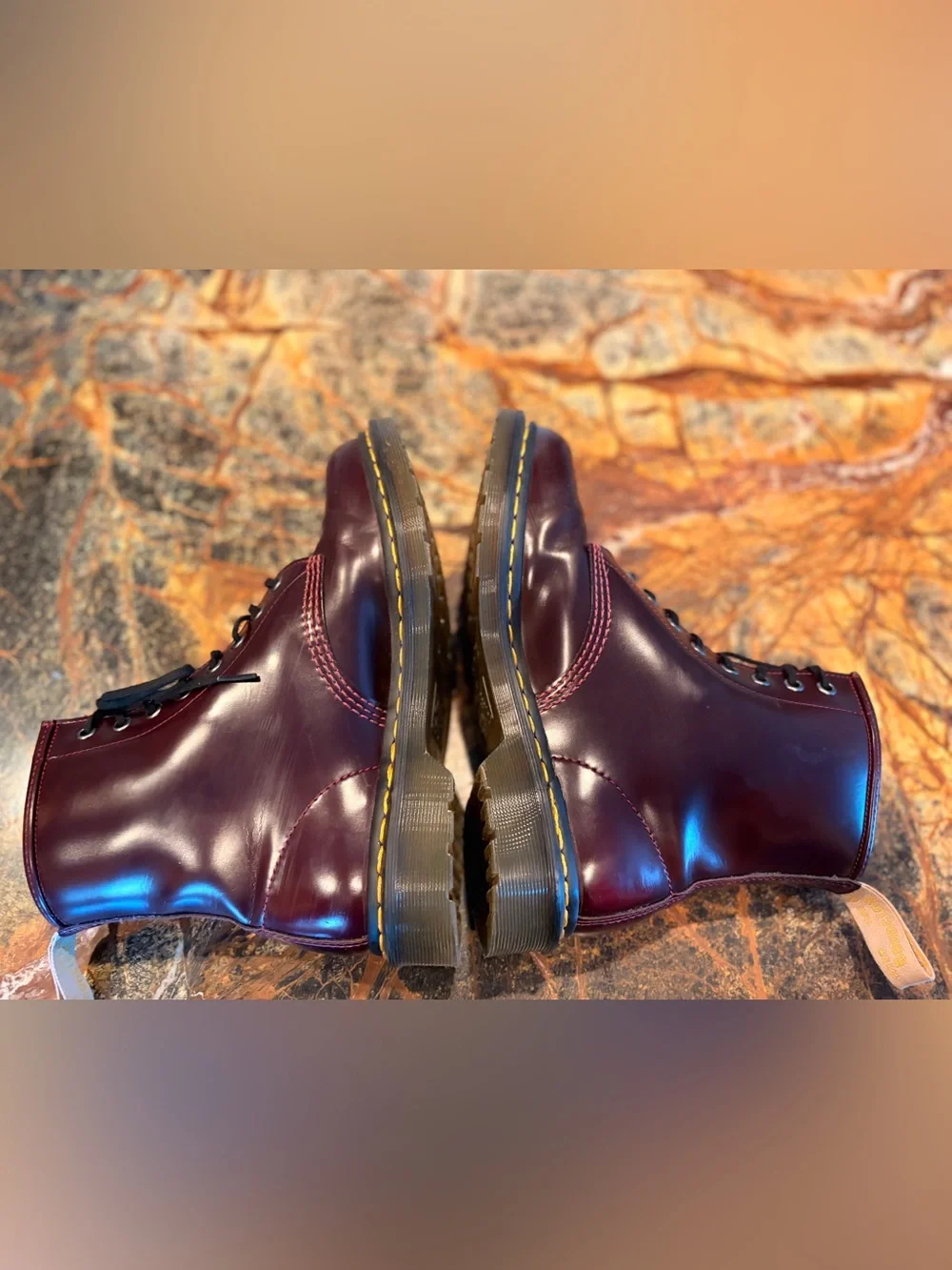 Dr. Martens Men's Lace-Up Boots in Cherry Red
